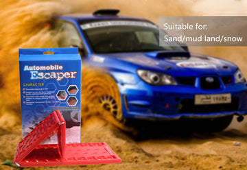 TD® Piste récupération plaque anti enlisement désensablages pliable anti dérapant protection chaîne boue sable voiture rouge souple
